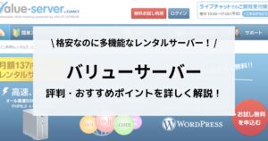 バリューサーバーは多機能な格安サーバー！評判やポイントを詳しく解説！