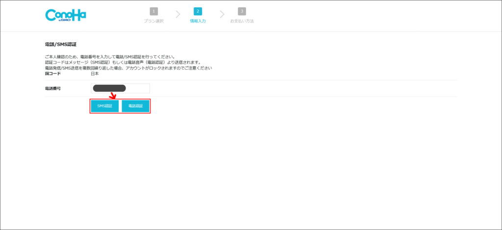 電話/SMS認証