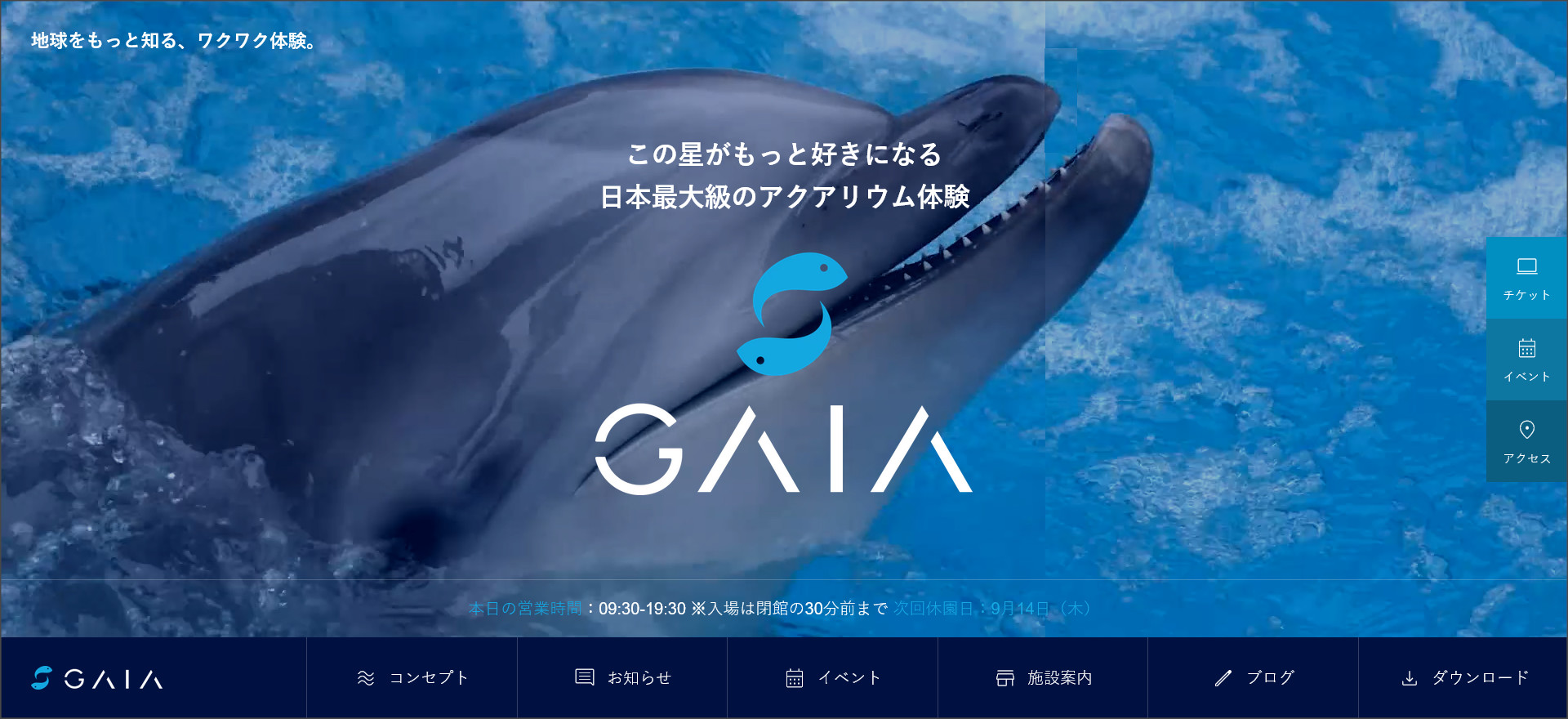 GAIAのヘッダー