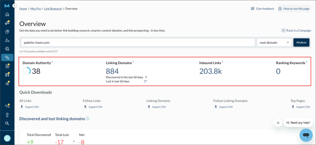 Mozのドメイン評価内容